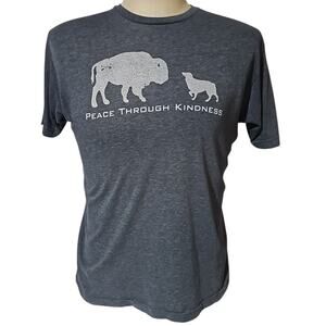 Bison Union Co. “Peace Through Kindness” T-Shirt – Men’s Large – Charcoal